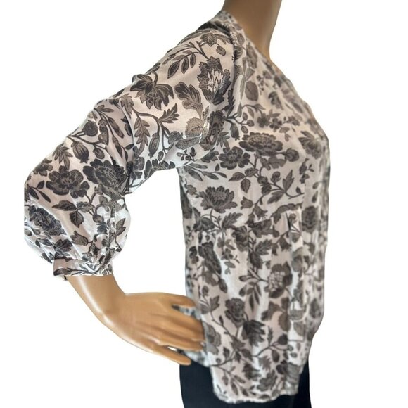 (5 for $25) Lucky Brand Floral Peasant Blouse size small - Picture 2 of 6